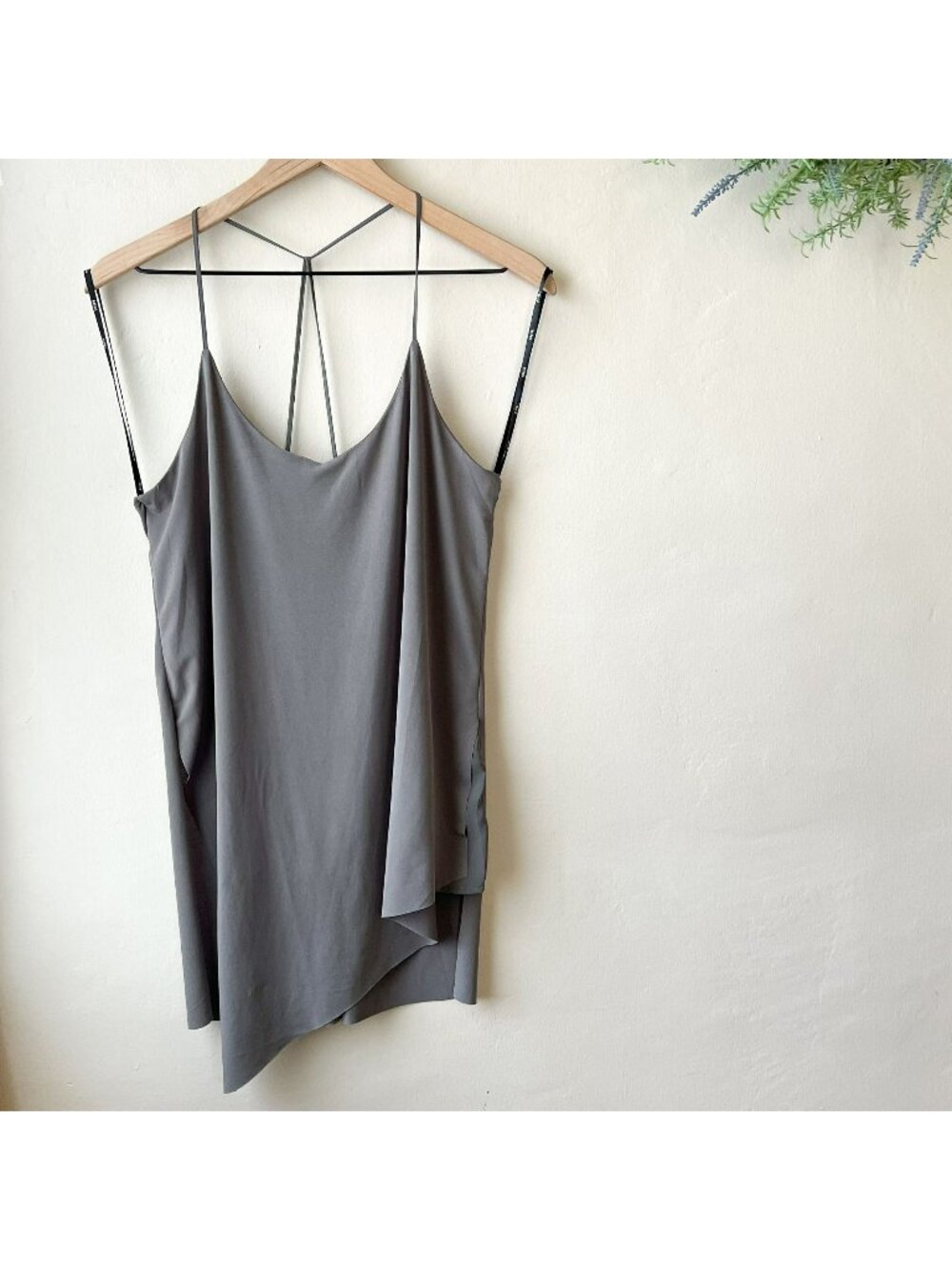 ANGL Gray Asymmetrical Hi-Lo Camisole Top
